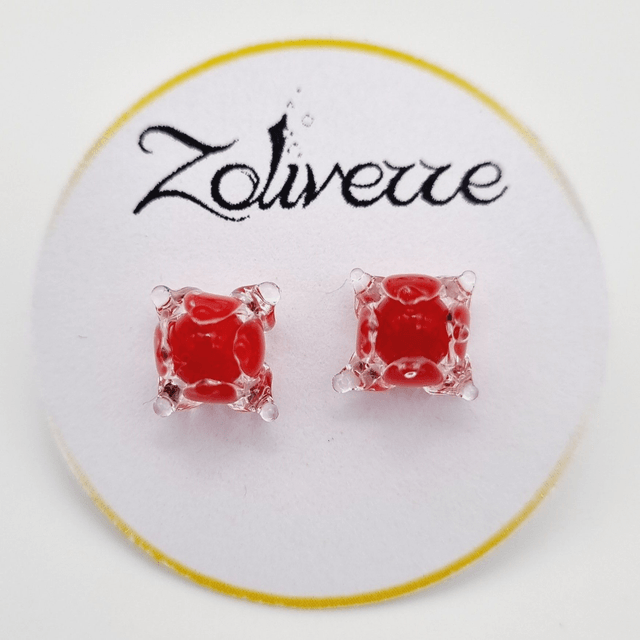 Puces d'oreilles - Clochettes rouges