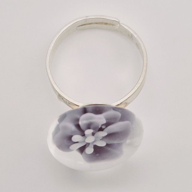 Bague Flora violette
