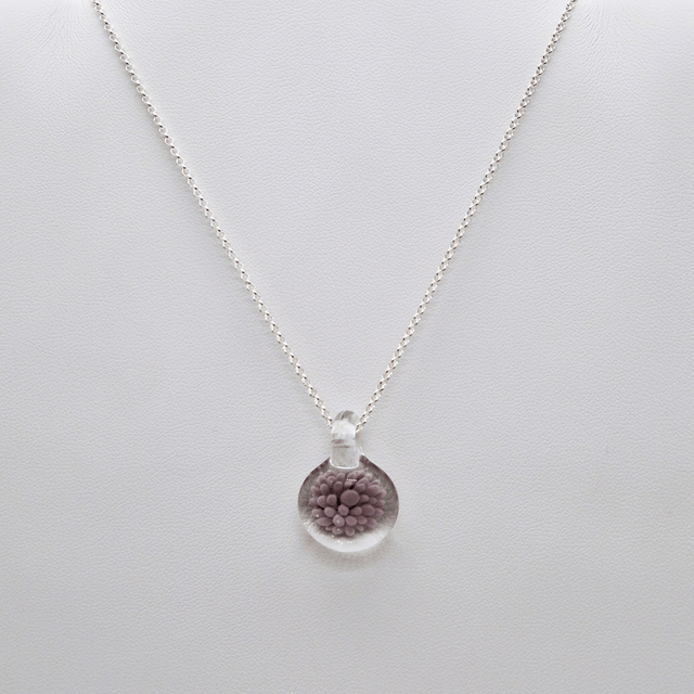 Pendentif Dahlia violet 2