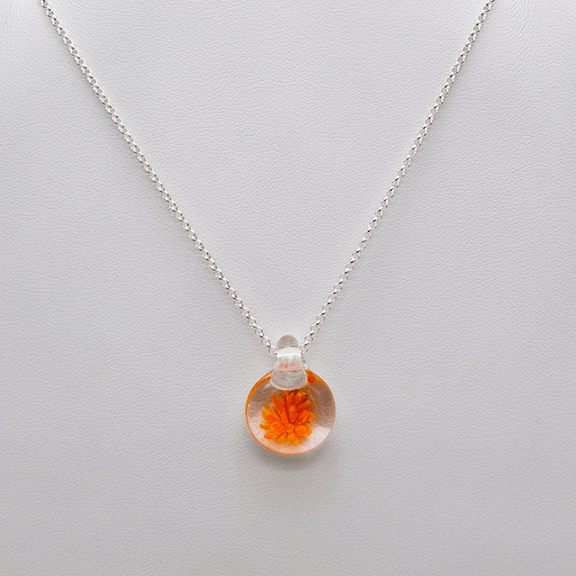 Pendentif Dahlia orange