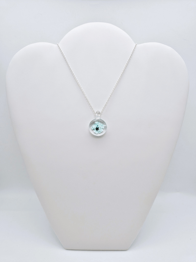 Pendentif Flora vert et blanc