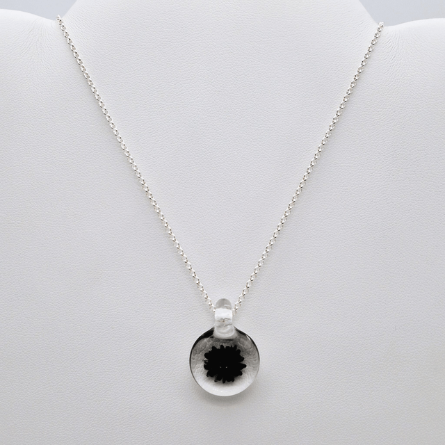 Pendentif Dahlia noir