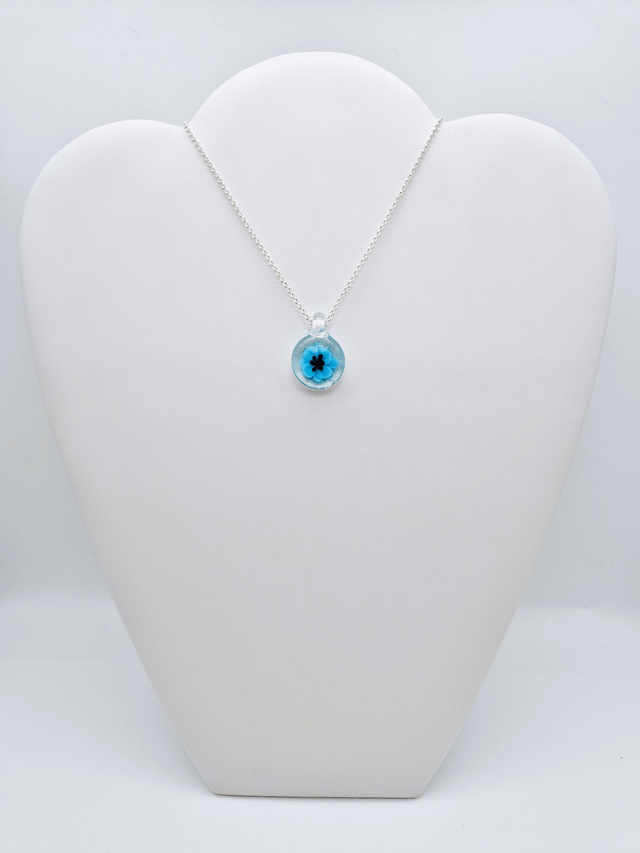 Pendentif Flora bleu 1
