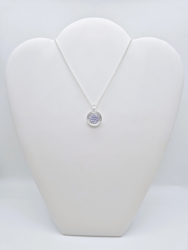 Pendentif Dahlia violet 3