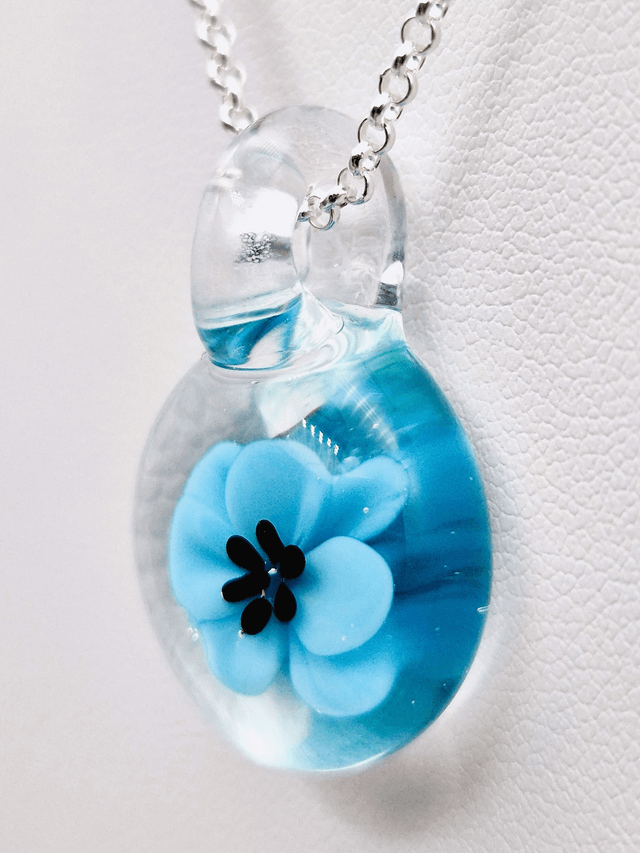 Pendentif Flora bleu 2