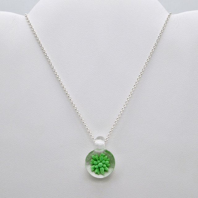 Pendentif Dahlia vert