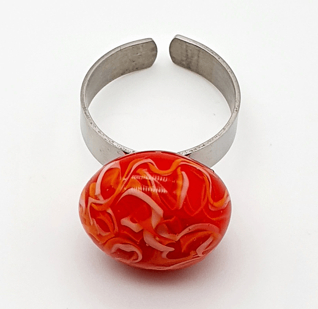 Bague Méandre rouge