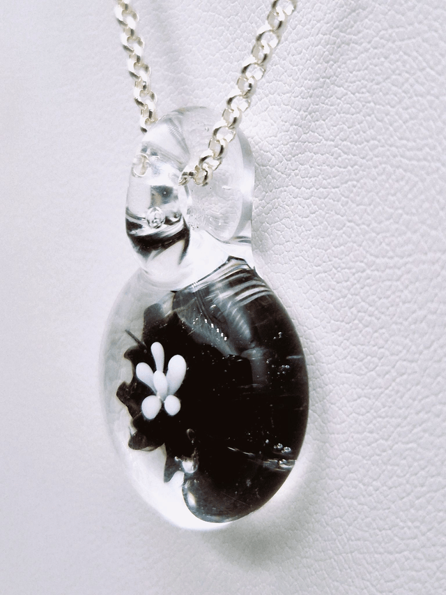 Pendentif Flora noir