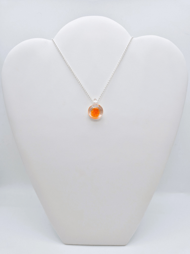 Pendentif Dahlia orange