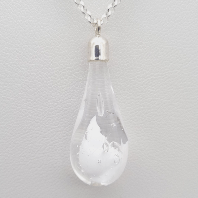 Pendentif Goutte blanche 1