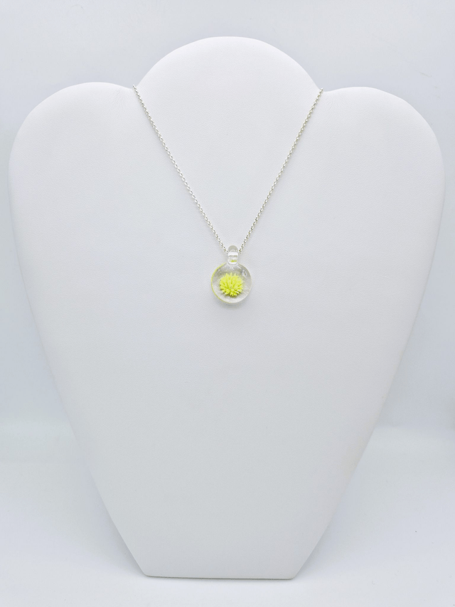 Pendentif Dahlia vert clair