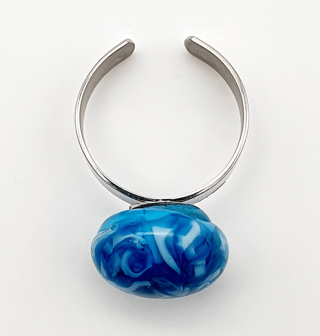 Bague Méandre bleue
