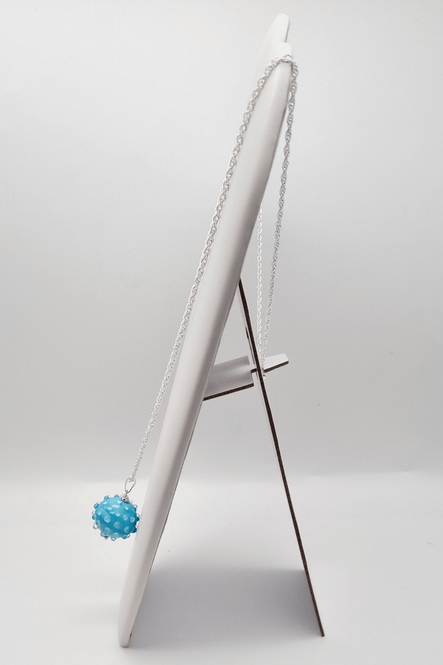 Pendentif Boule bleue ciel