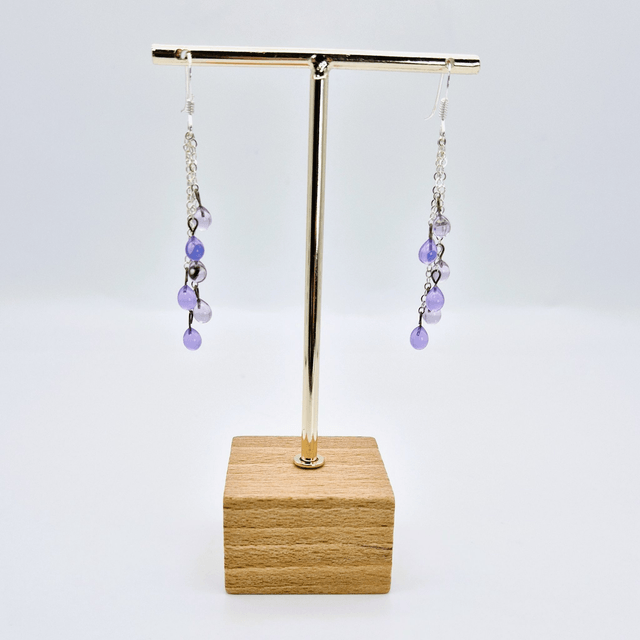 Boucles d'oreilles Gouttes violettes 1