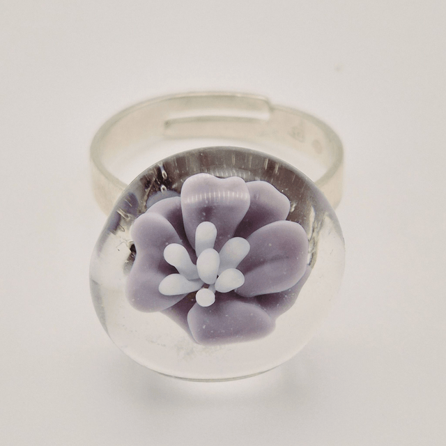 Bague Flora violette