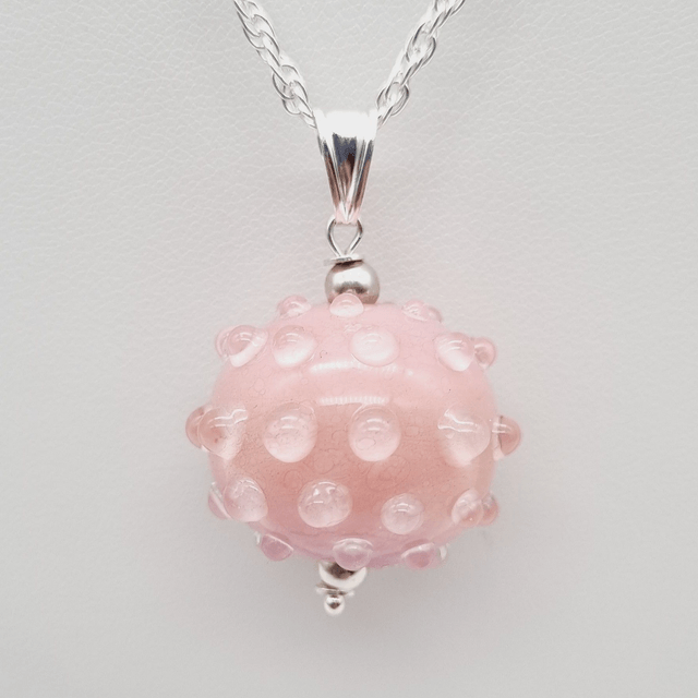 Pendentif Boule rose