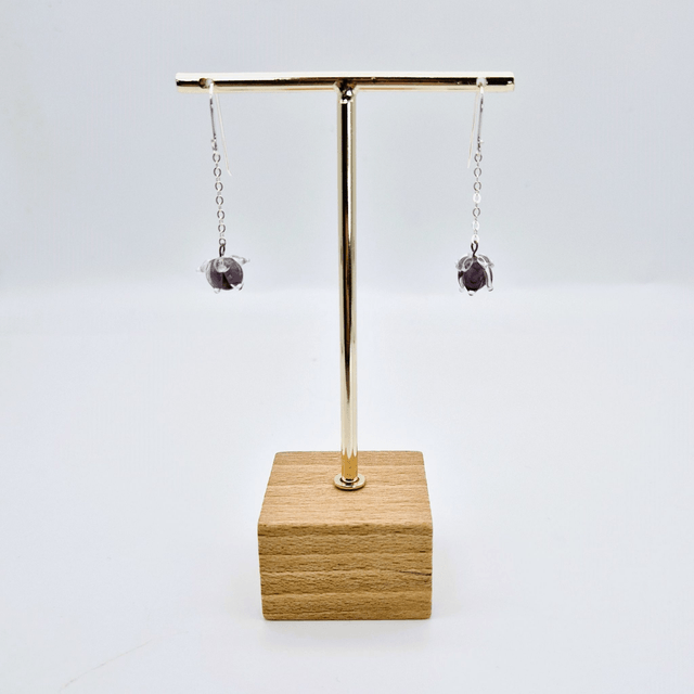Boucles d'oreilles Clochettes violettes