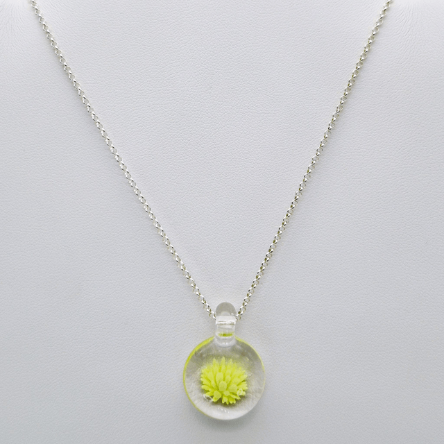 Pendentif Dahlia vert clair