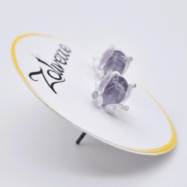 Puces d'oreilles - Clochettes violettes claires