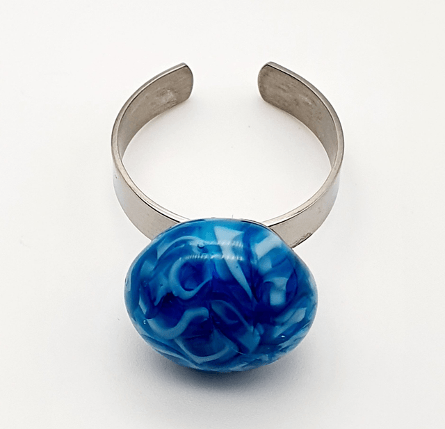 Bague Méandre bleue