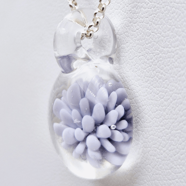Pendentif Dahlia violet 3