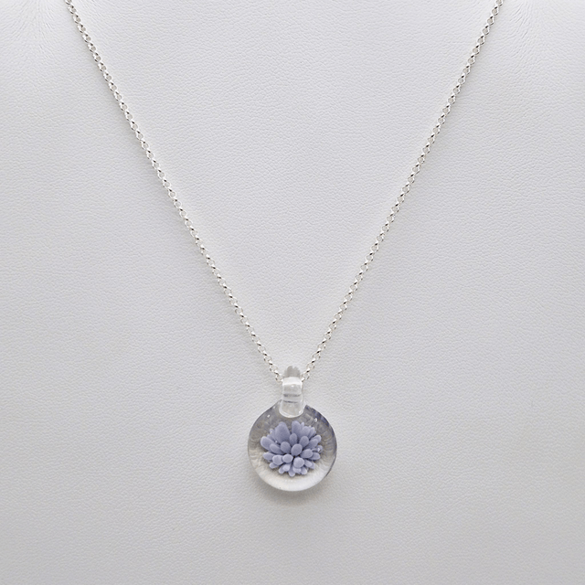 Pendentif Dahlia violet 3