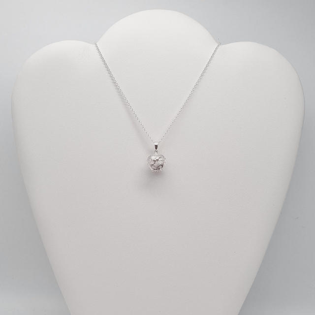 Pendentif Clochette blanche marbrée violette (petit modèle)