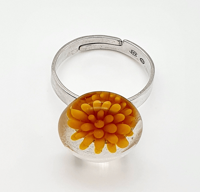 Bague Dahlia jaune
