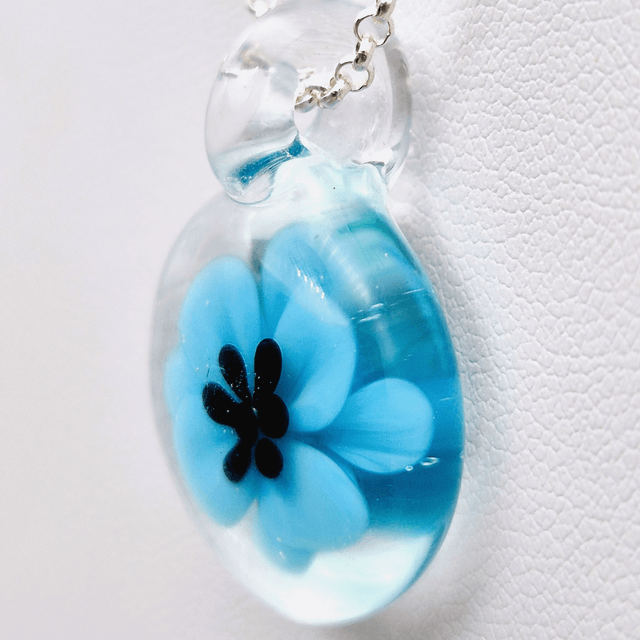 Pendentif Flora bleu 1