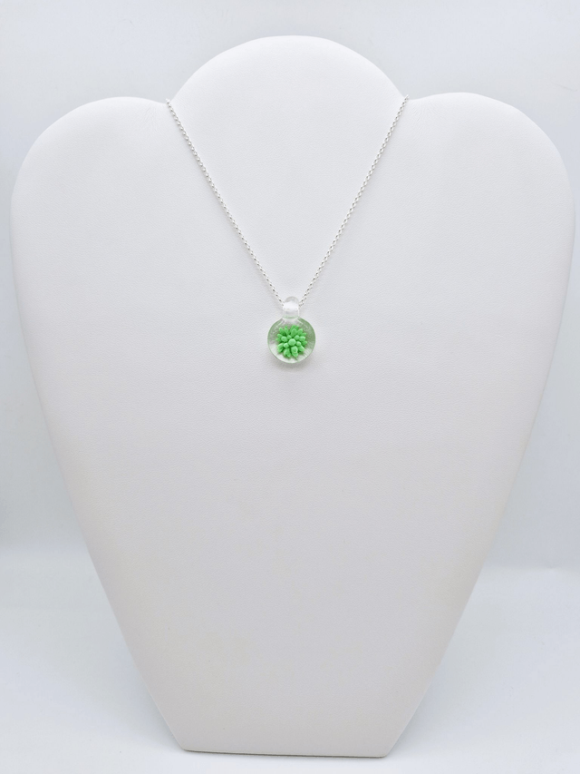 Pendentif Dahlia vert