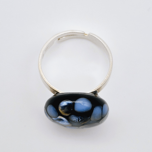 Bague à points métallisés