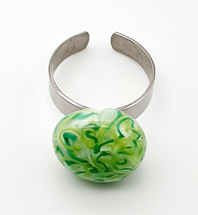 Bague Méandre verte