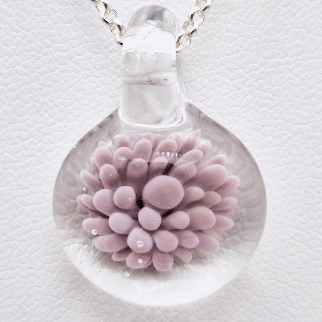 Pendentif Dahlia violet 2