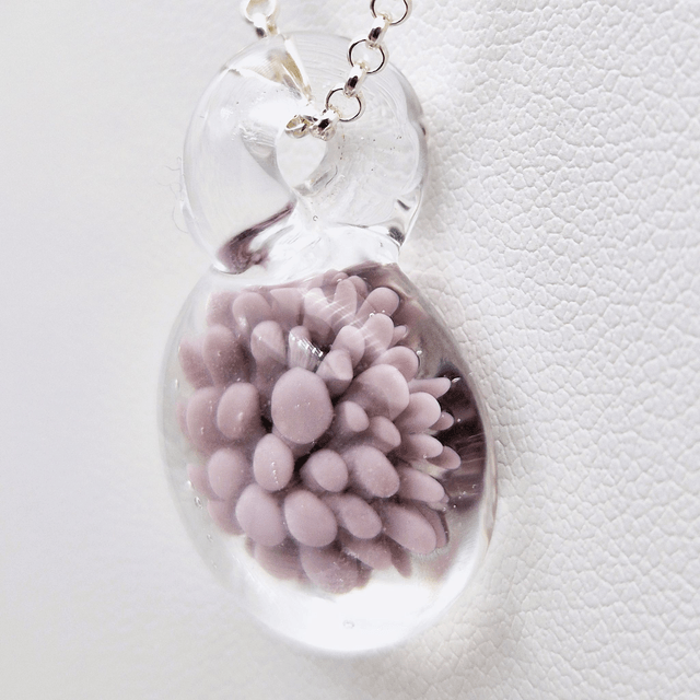 Pendentif Dahlia violet 2