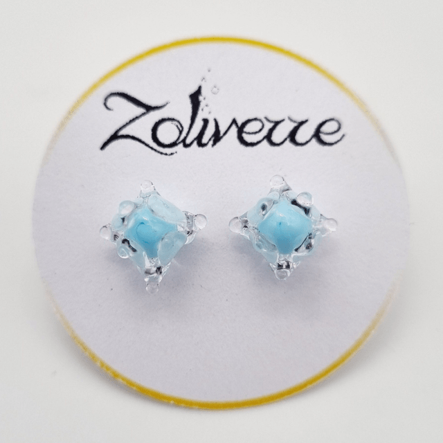 Puces d'oreilles - Clochettes bleues claires