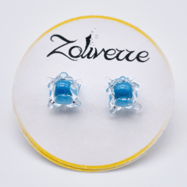 Puces d'oreilles - Clochettes bleues claires (2)
