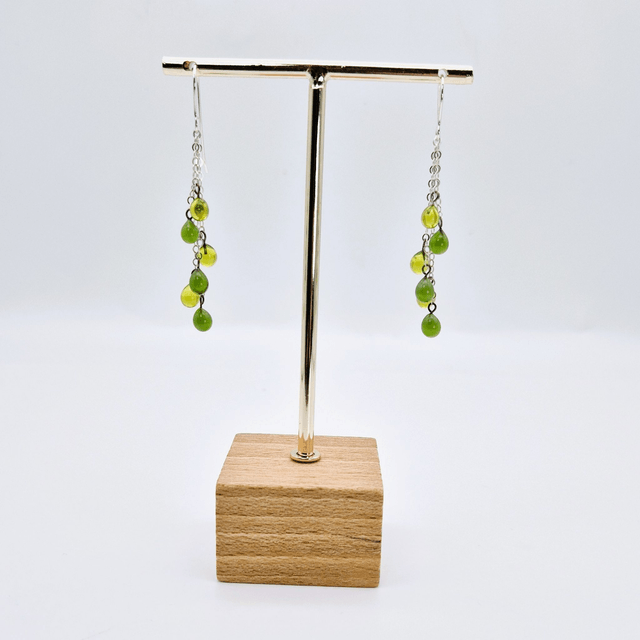 Boucles d'oreilles Gouttes vertes