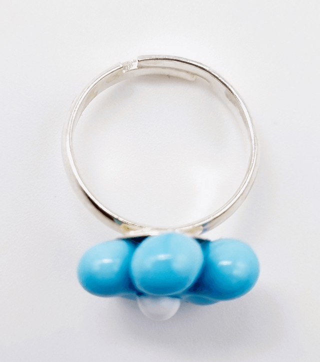 Bague enfant Fleur bleue