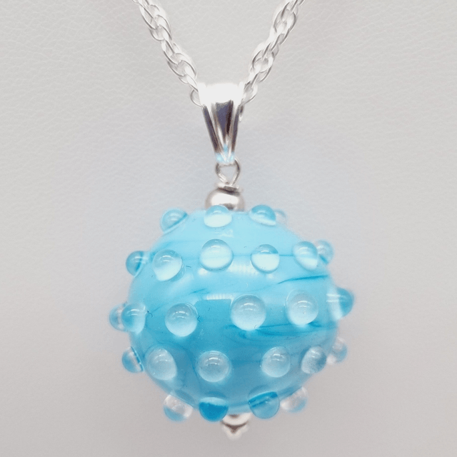 Pendentif Boule bleue ciel