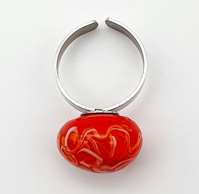 Bague Méandre rouge