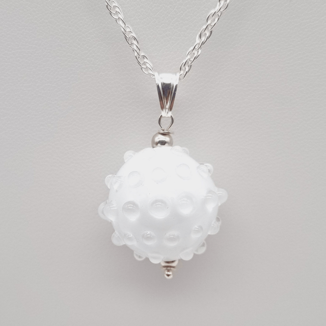 Pendentif Boule blanche