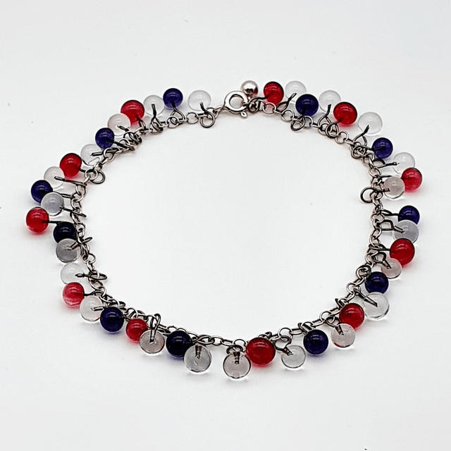 Bracelet Rosée fuchsia, violet et transparent
