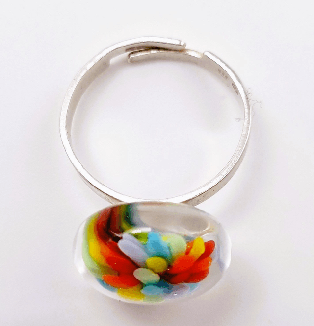 Bague Dahlia multicolore