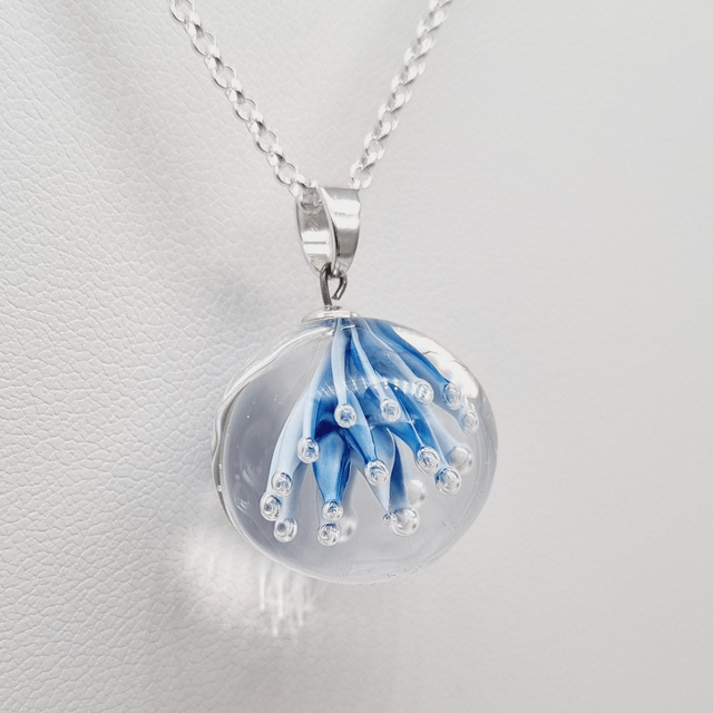 Pendentif Ariel bleu et ivoire 1