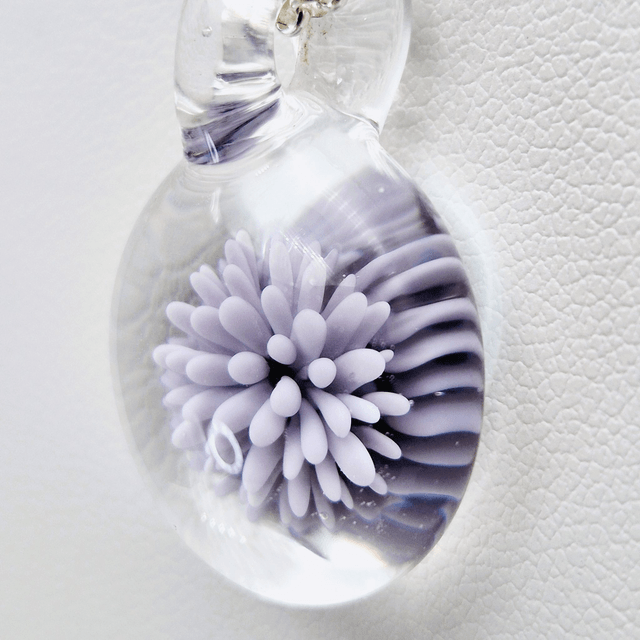 Pendentif Dahlia violet 1