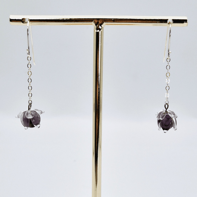 Boucles d'oreilles Clochettes violettes