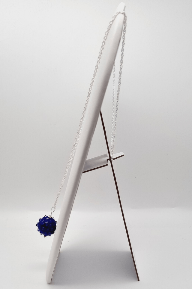 Pendentif Boule bleue foncée