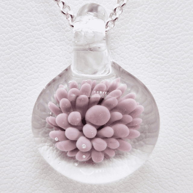 Pendentif Dahlia violet 2
